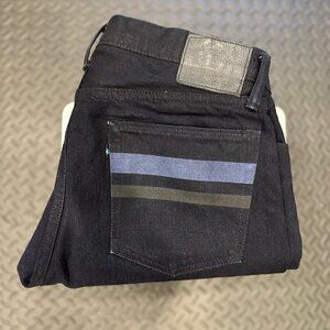 Momotaro Indigo x Black Selvedge Jeans (Narrow Tapered) in Size 38